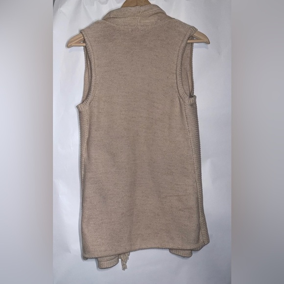 Lily Pulitzer Tatum Long Fringe Hem Cardigan Size Small Gold Metallic - Picture 14 of 14